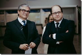 Ministro Marcel y Tesorero General Hern&aacute;n Nobizelli