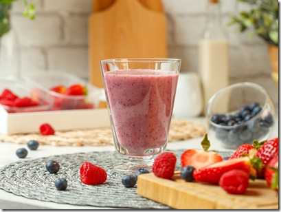 Smoothie de fresas y almendras