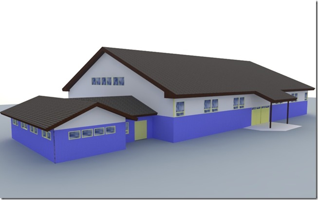 Dise&ntilde;o gimnasio de Queilen