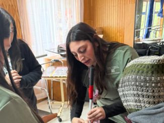 Estudiantes de la Universidad de Los Lagos presentan dispositivos tecnológicos diseñados para ayudar a personas mayores en el ELEAM de Castro.