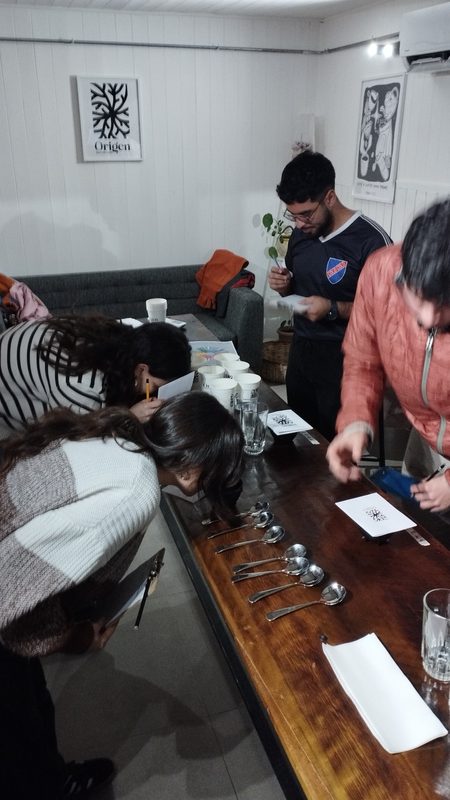Competidores participando en el evento de café de especialidad Bruma 2026 en Osorno