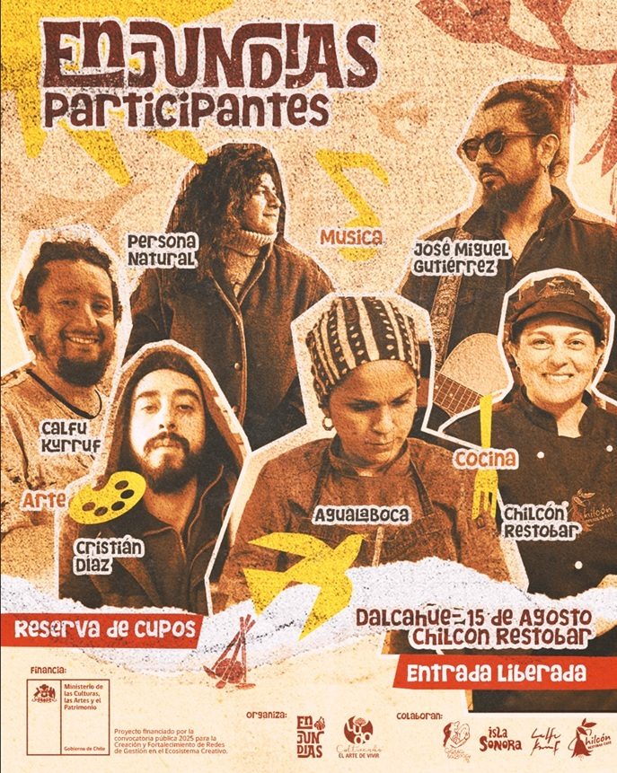 Evento Enjundias con experiencias gastronómicas y artísticas en Chilcón Restobar de Dalcahue