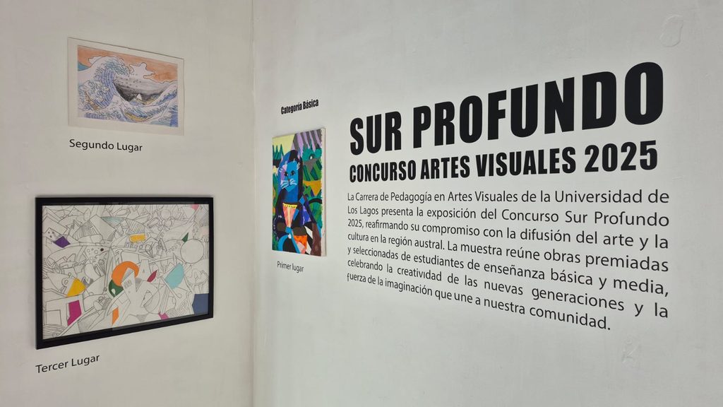 Estudiantes participando en concurso de artes visuales organizado por la Universidad de Los Lagos