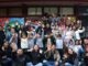 Estudiantes de zonas rurales visitando la Galería Activa de BAJ Los Lagos para participar en talleres de arte contemporáneo