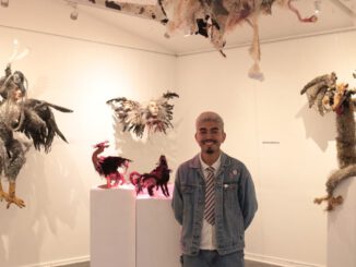 Escultura inspirada en la mitologia chilena creada por el artista osornino Cristian Alarcon
