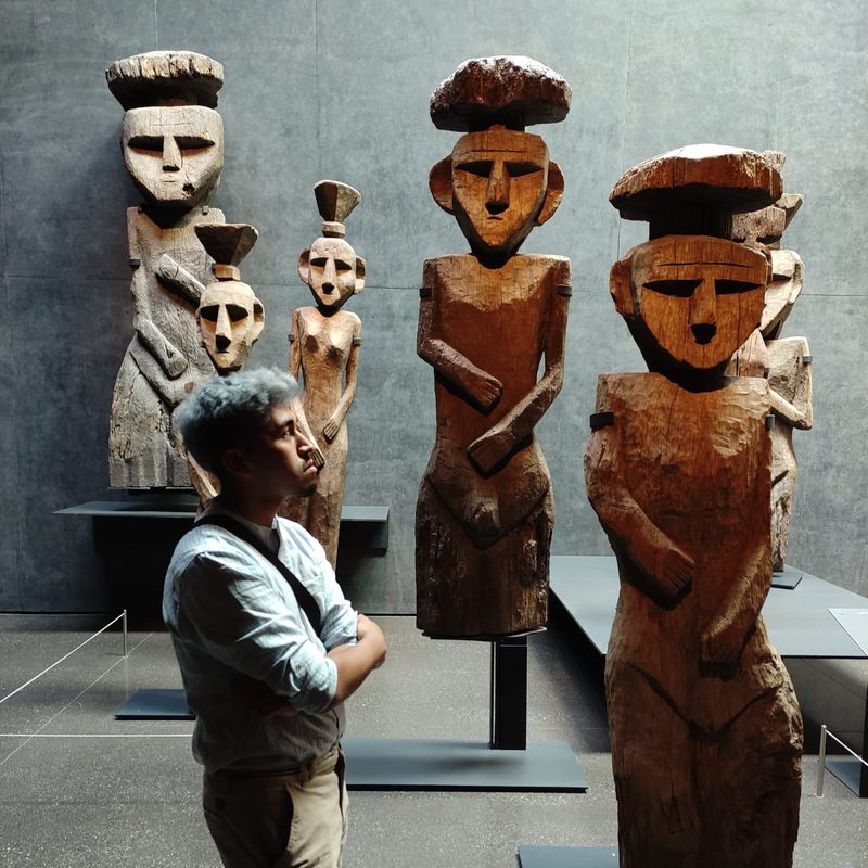 Escultura inspirada en la mitologia chilena creada por el artista osornino Cristian Alarcon