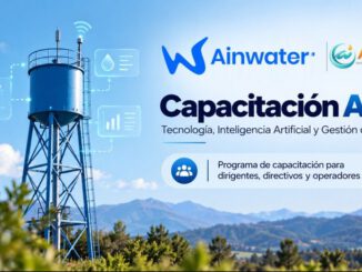Dirigentes de agua potable rural participando en jornadas de capacitación sobre inteligencia artificial y telemetría