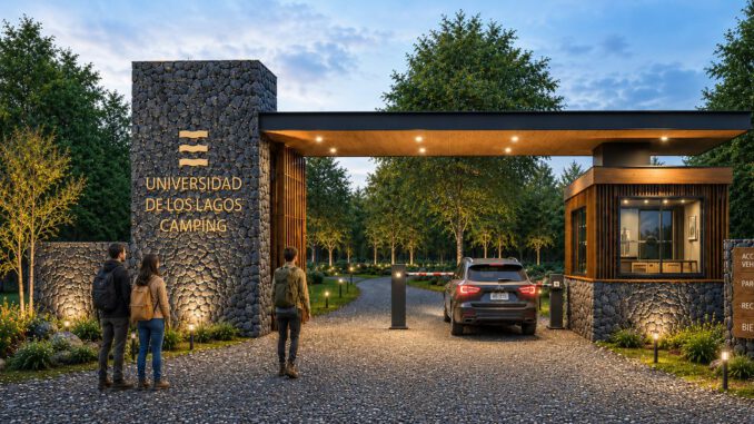 Estudiantes y académicos trabajando en el diseño del nuevo Ecoparque Turístico Cascadas de la Universidad de Los Lagos.