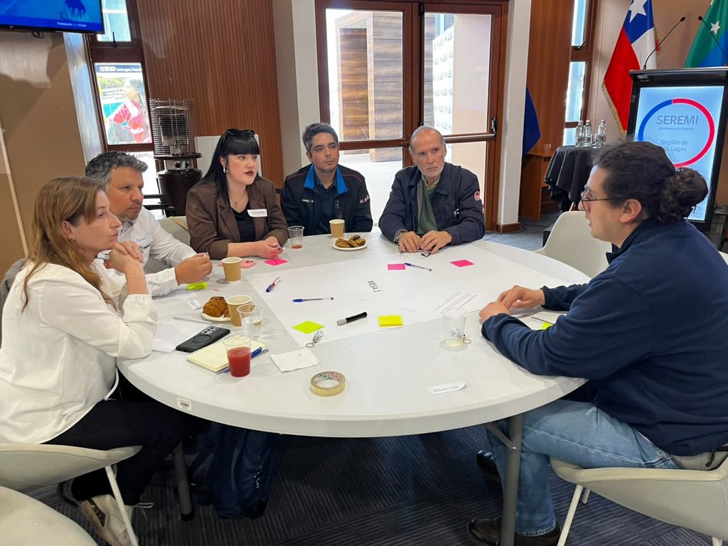 Reunión de la Mesa Regional de Capital Humano en Energía en la región de Los Lagos con autoridades y representantes.