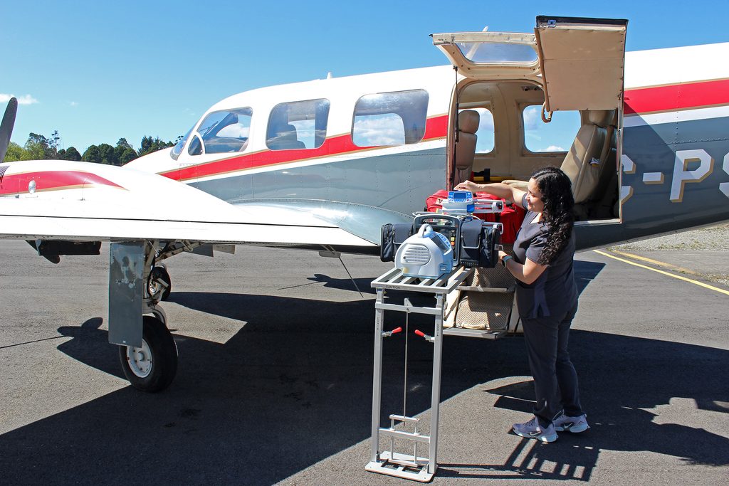 Nueva aeronave aeromédica certificada de Servicios Aéreos Puerto Montt en el aeródromo La Paloma