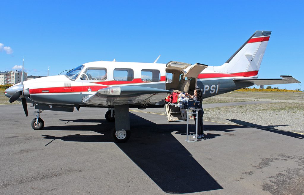 Nueva aeronave aeromédica certificada de Servicios Aéreos Puerto Montt en el aeródromo La Paloma
