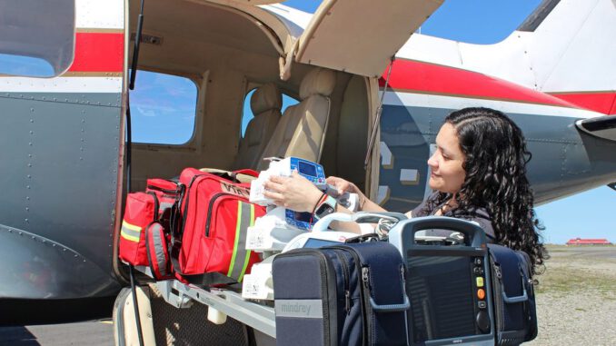 Nueva aeronave aeromédica certificada de Servicios Aéreos Puerto Montt en el aeródromo La Paloma